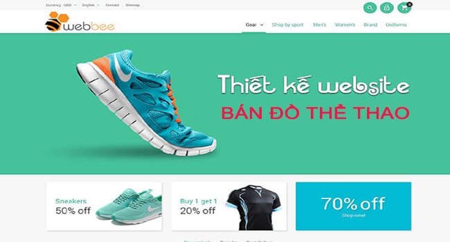 Thiết kế website bán đồ thể thao